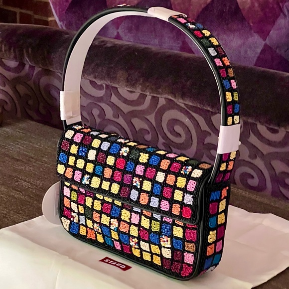 🌺🎉2XHP🎉🌺 NWT Staud Tommy Shoulder Bag Dance Floor - Picture 3 of 16